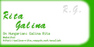 rita galina business card